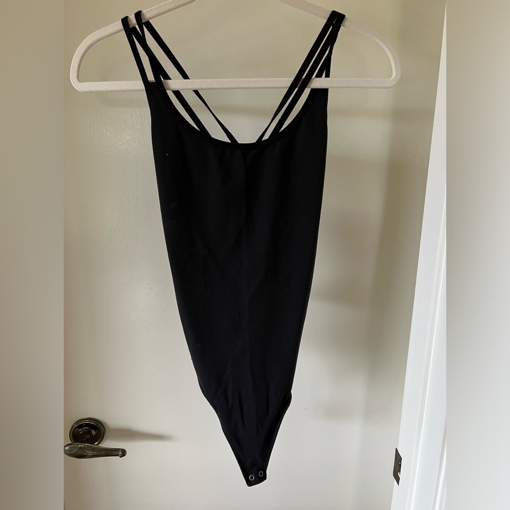 Abercrombie Criss-Cross Bodysuit | Black | Medium